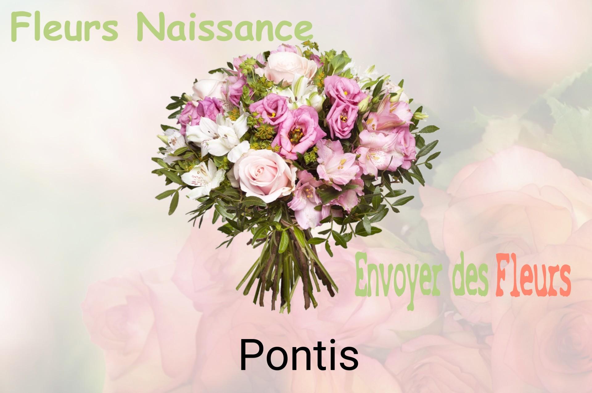 Bouquet de fleurs de naissance livré à Pontis