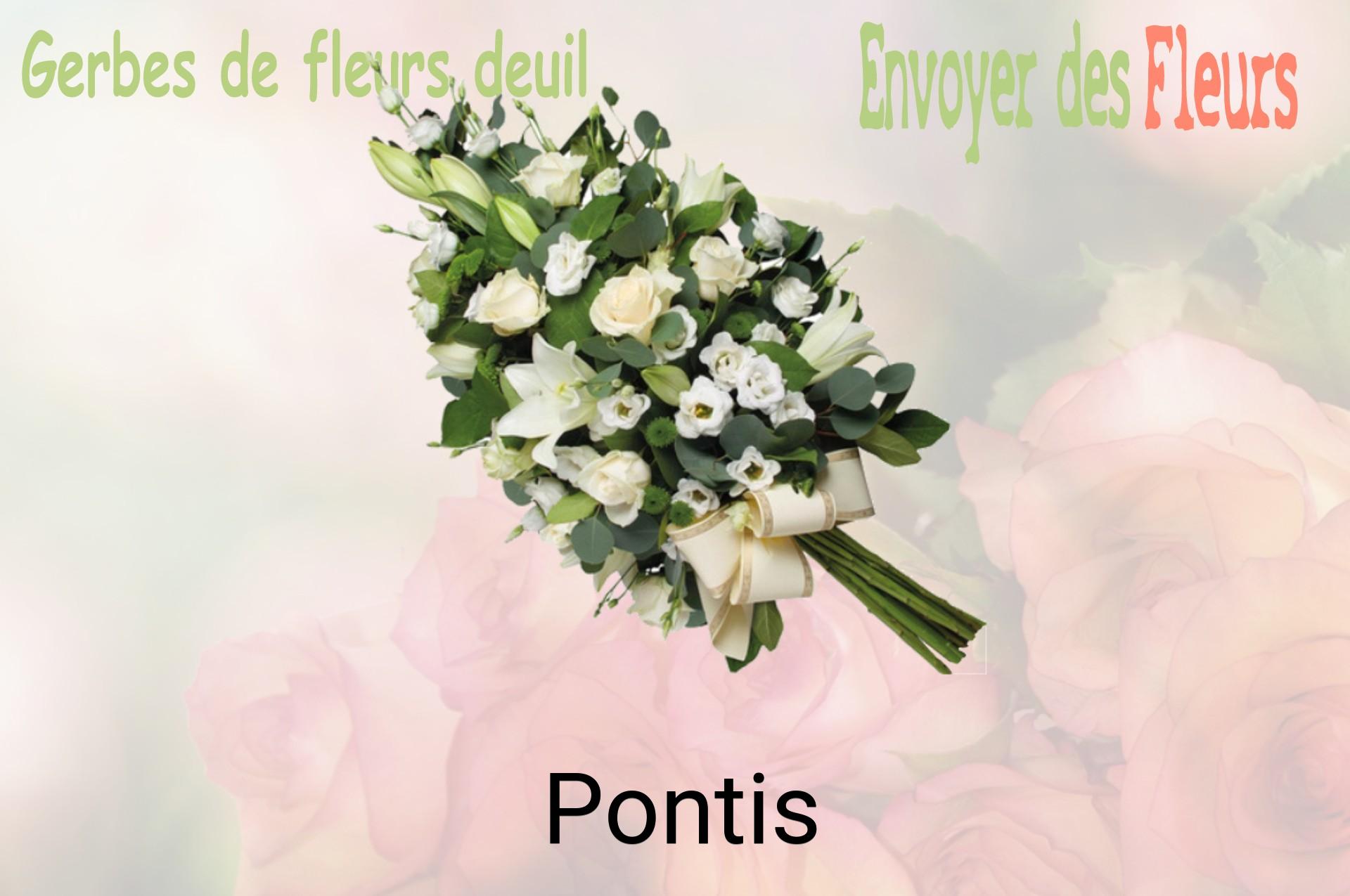 Gerbe de fleurs de deuil livrée à Pontis